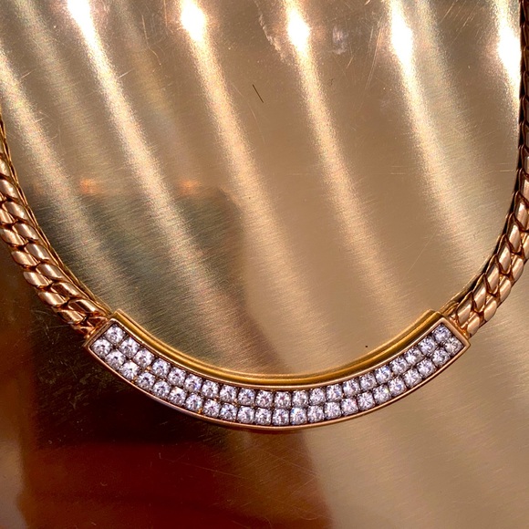 Gold metal chain with jewels - Picture 3 of 4